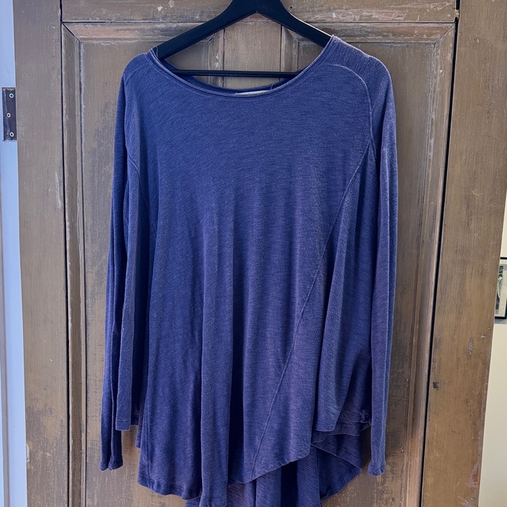 Free People Women's Purple Long Sleeve Top